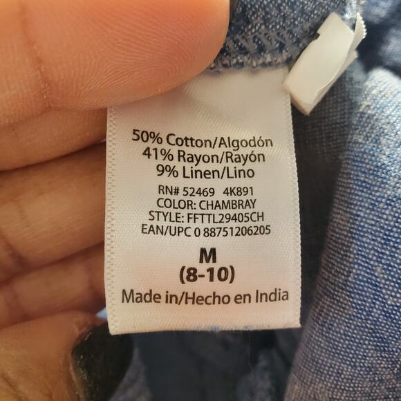 Time & Tru Short Sleeve Linen Cotton Blend Top Bundle M - Picture 6 of 14